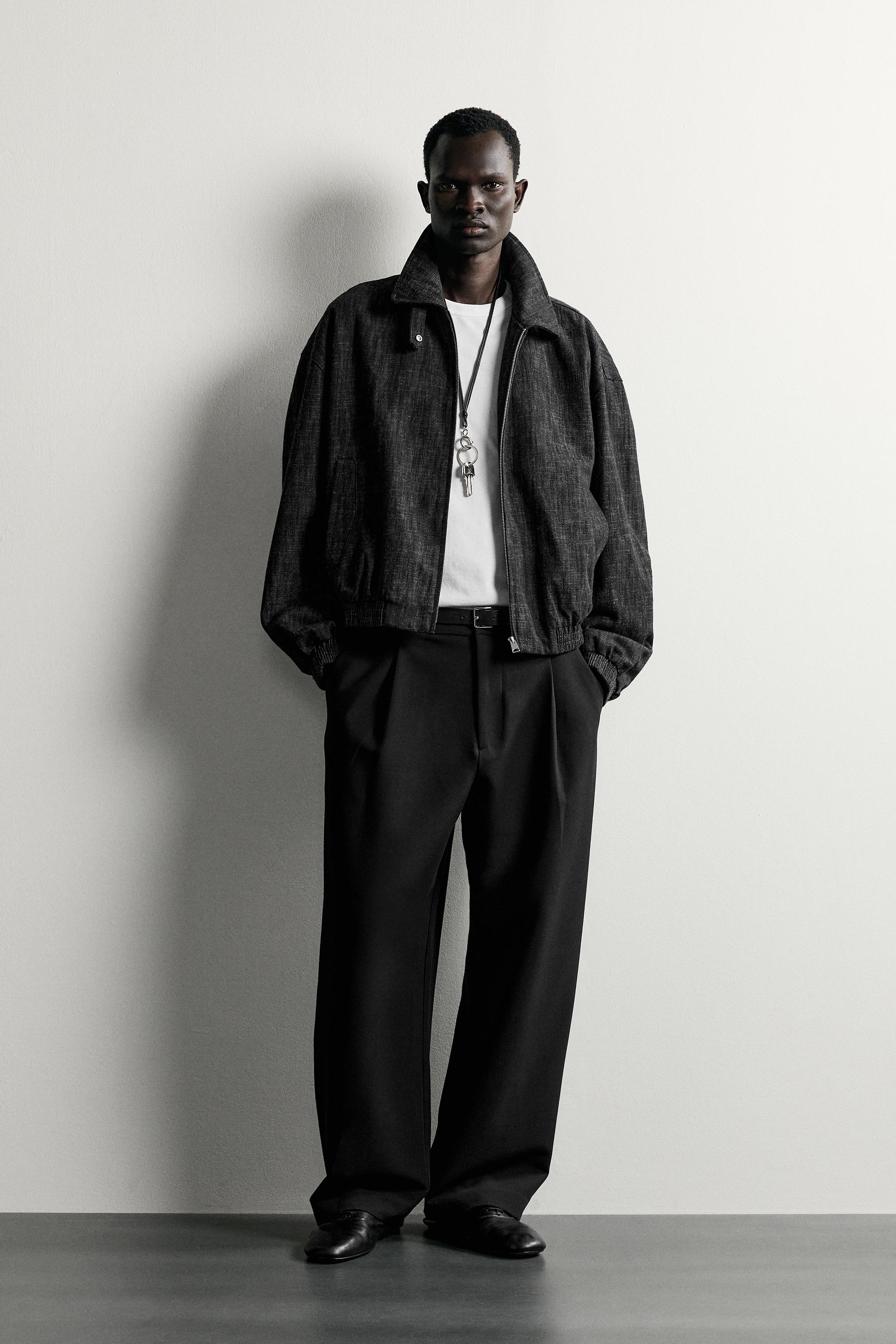 COTTON-BLEND STRUCTURED JACKET